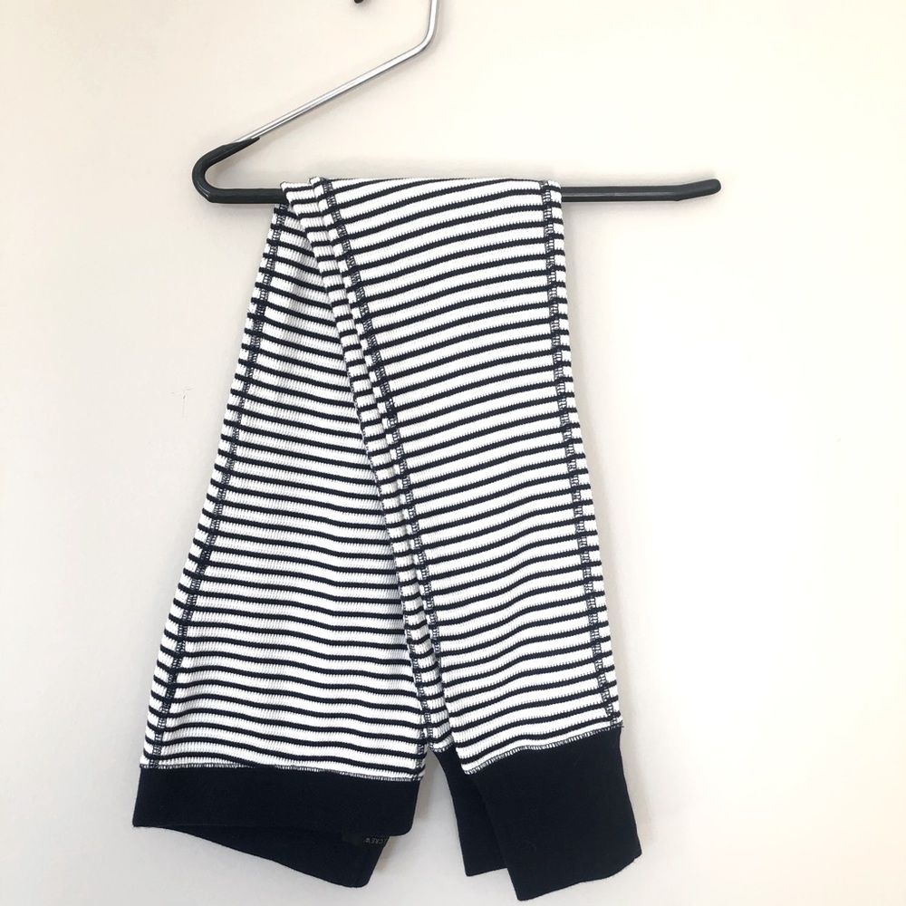 J. Crew Navy and White Striped Waffle Leggings XS